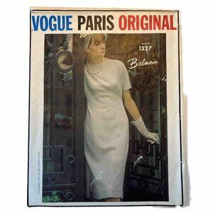 Vogue Paris 1327 Balmain Semi-Fitted Dress High Curve Waistline Size 10 Bust 31